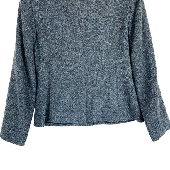Tristan & Iseut blazer jacket wool blend- rayon grey  tweed size small - Picture 11 of 16